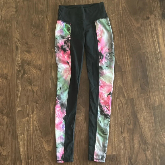 Pink and Green Athleta Leggings - Picture 1 of 6